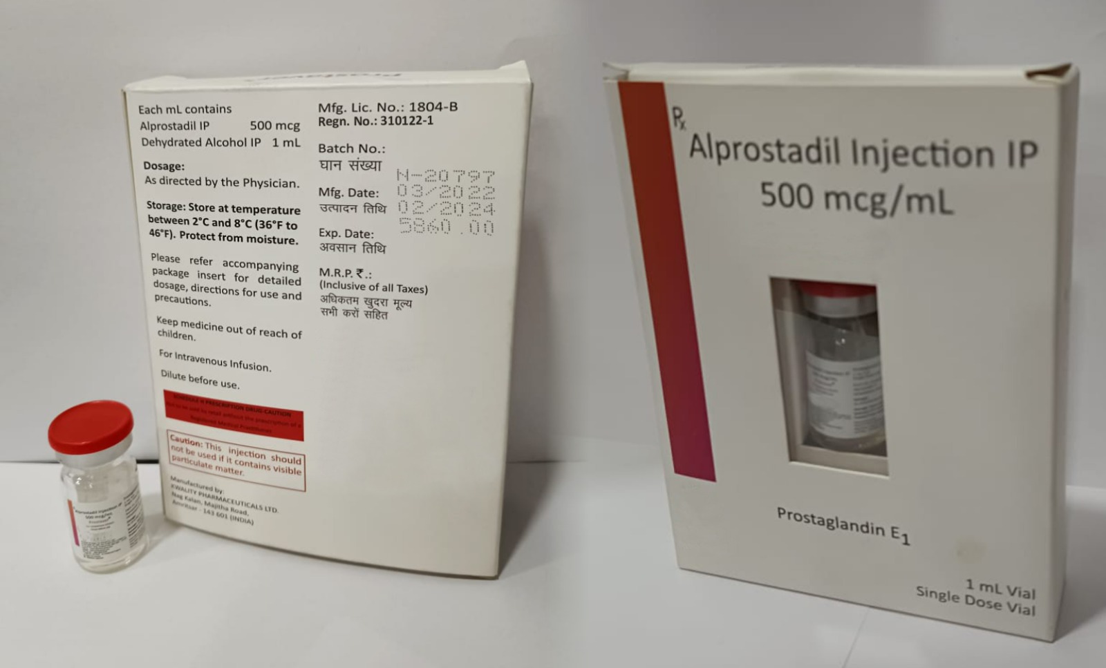 Alprostadil Injection 0.5mg/ml