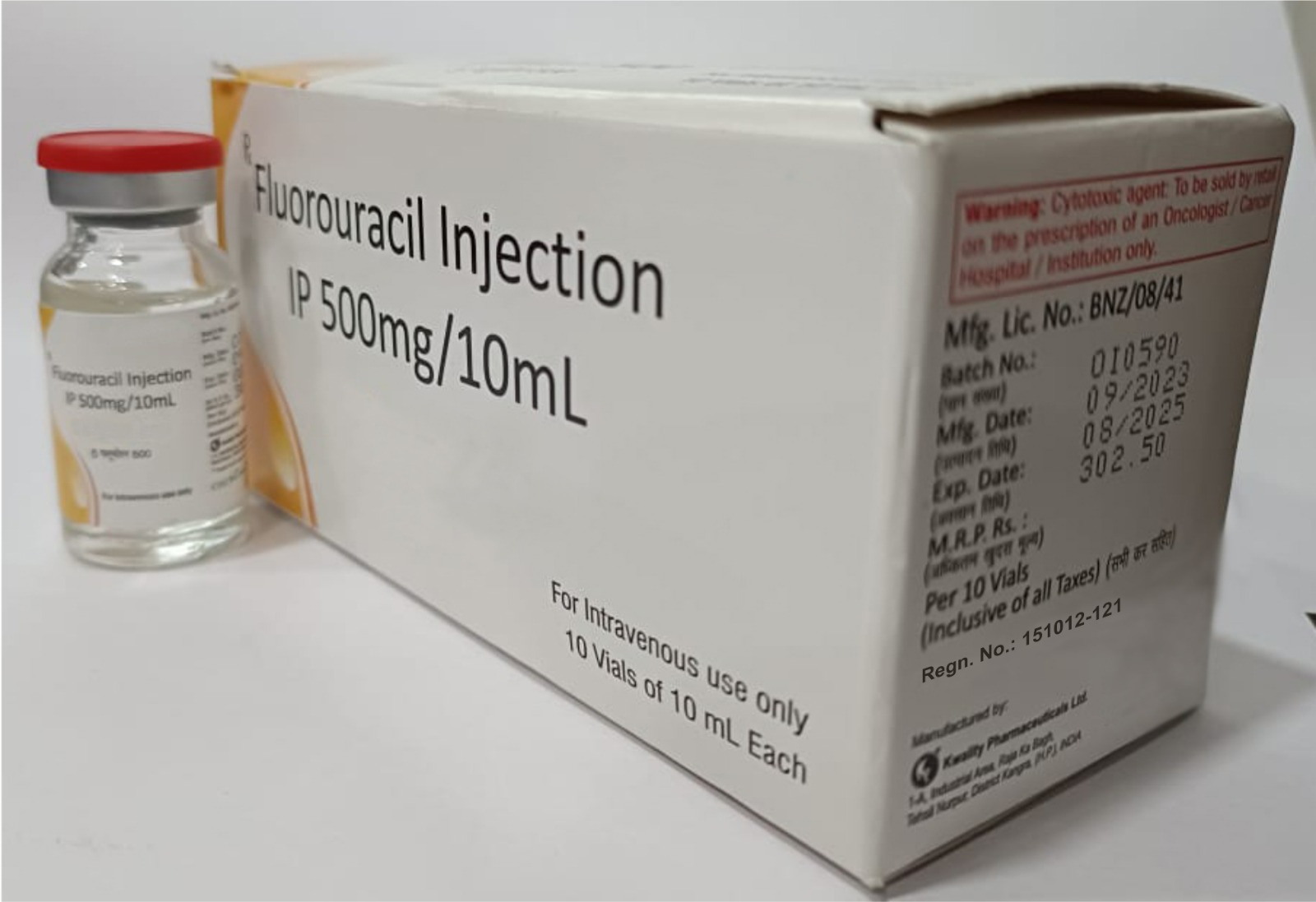 Fluorouracil Injection 500 mg / 10ml