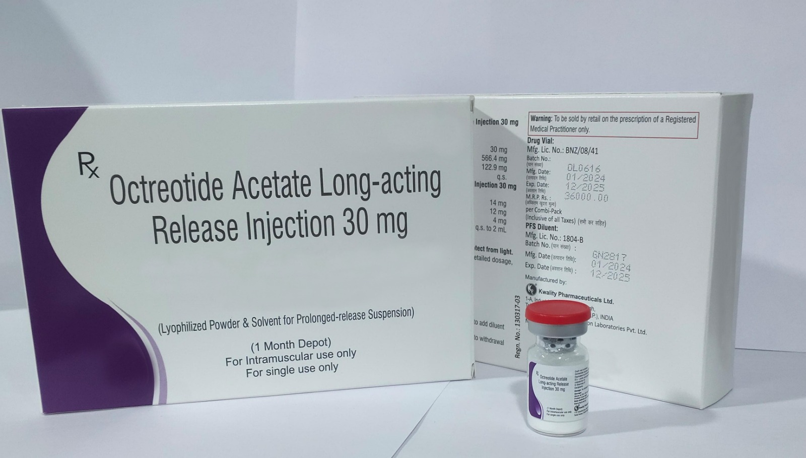 Octreotide Acetate Long Acting Release Injection 30mg/vial (Lyophilized)