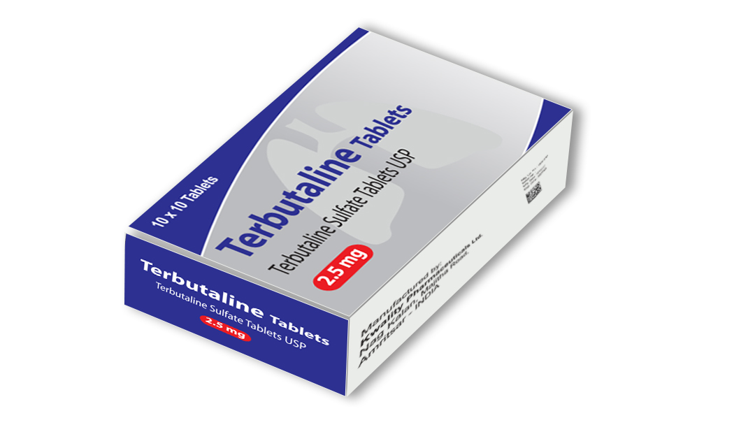 Terbutaline Sulfate Tablets IP 2.5 mg.